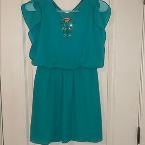 Teal Sleeveless Kids‎ Dress